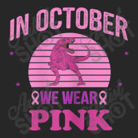 In October We Wear Pink Dinosaurs Witch Breast Cancer Men's T-shirt Pajama Set | Artistshot