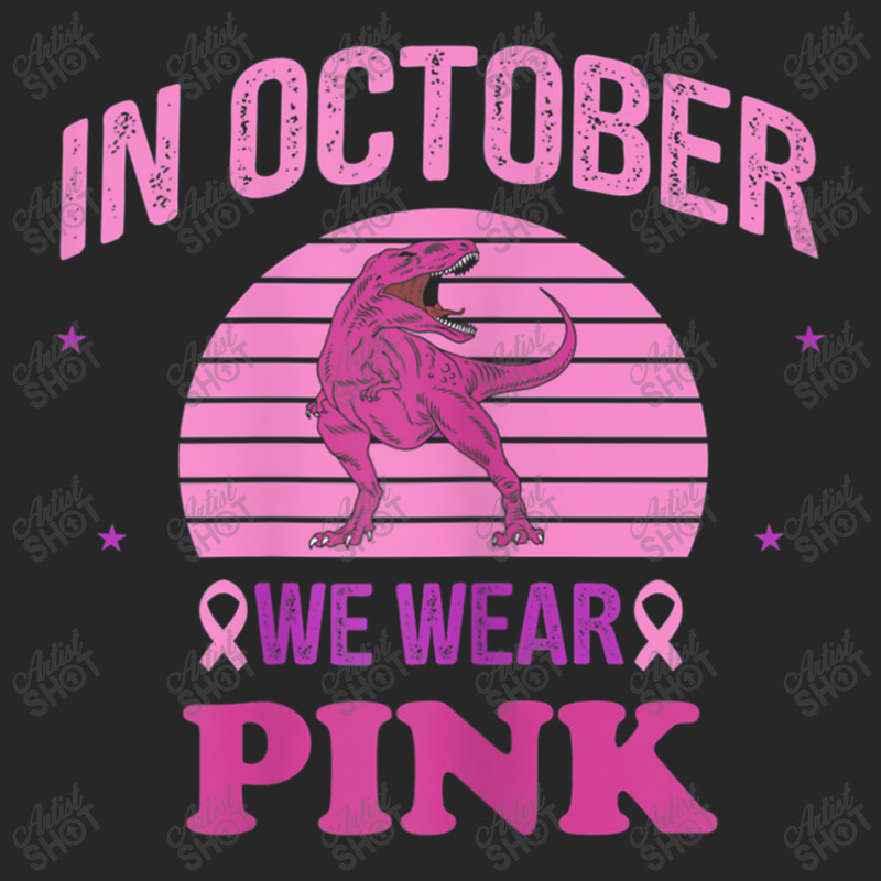 In October We Wear Pink Dinosaurs Witch Breast Cancer Men's T-shirt Pajama Set by MadisonDesign | Artistshot