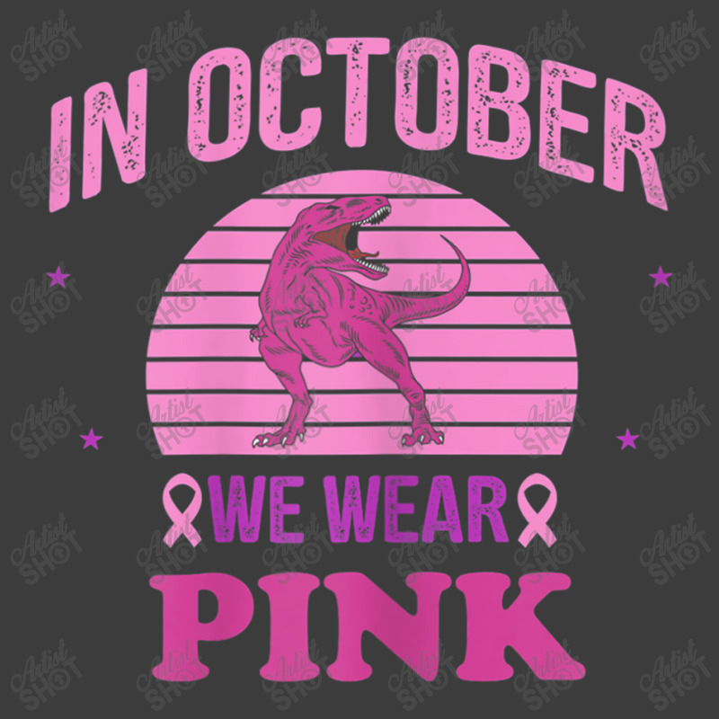 In October We Wear Pink Dinosaurs Witch Breast Cancer Men's Polo Shirt by MadisonDesign | Artistshot