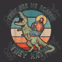 They See Me Roarin They Hatin - Jesus Riding A Dinosaur Music Retro Vintage Hoodie | Artistshot