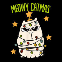 Cute Meowy Catmas Christmas Cat Tangled Up In Lights T Shirt Adjustable Cap | Artistshot