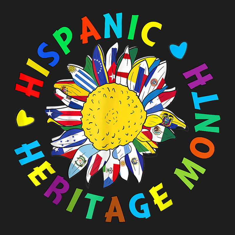 National Hispanic Heritage Month Sunflower Latin Flags T Shirt Classic T-shirt by pilusoekyokeln | Artistshot