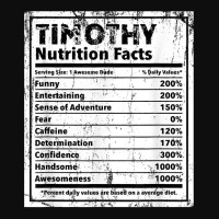 Timothy Nutrition Facts Funny Name Humor Nickname T Shirt Crop Top | Artistshot