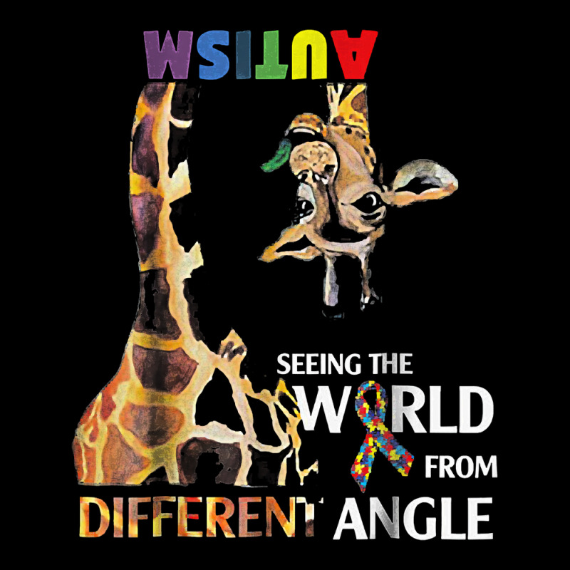 Giraffe Autism Seeing The World From Different Angle Tshirt T Shirt Maternity Scoop Neck T-shirt by sieuduong86 | Artistshot