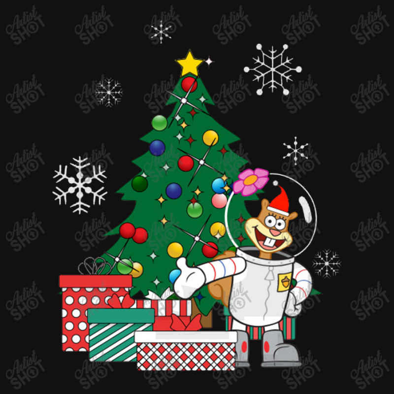 Custom Sandy Cheeks Around The Christmas Tree License Plate By