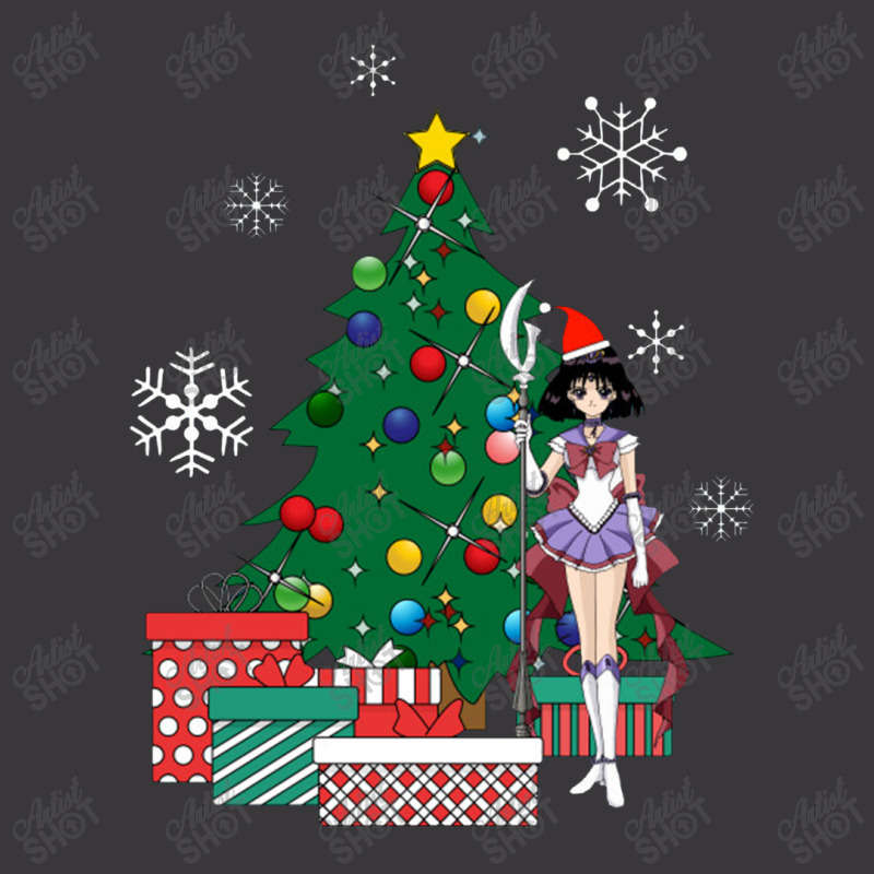 Saturn Around The Christmas Tree Sailor Moon Ladies Curvy T-Shirt by acesenpaii | Artistshot