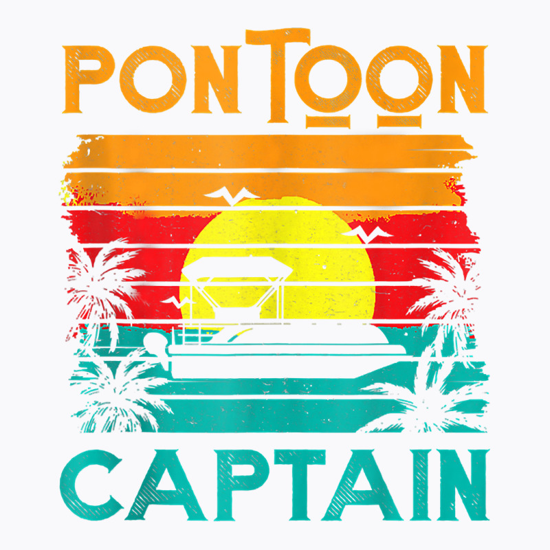 Funny Pontoon Captain Shirt Retro Vintage Style Pontoon Boat Tank Top T-shirt | Artistshot