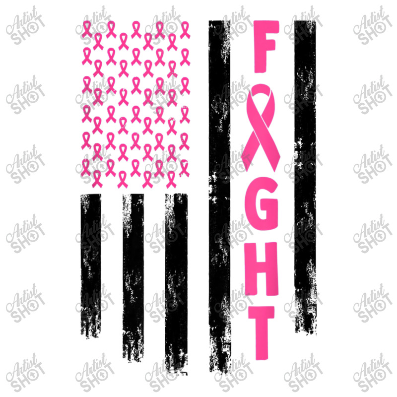 Fight Breast Survivor American Flag Breast Cancer Awareness Lover Gift 3/4 Sleeve Shirt by CaleDesign | Artistshot