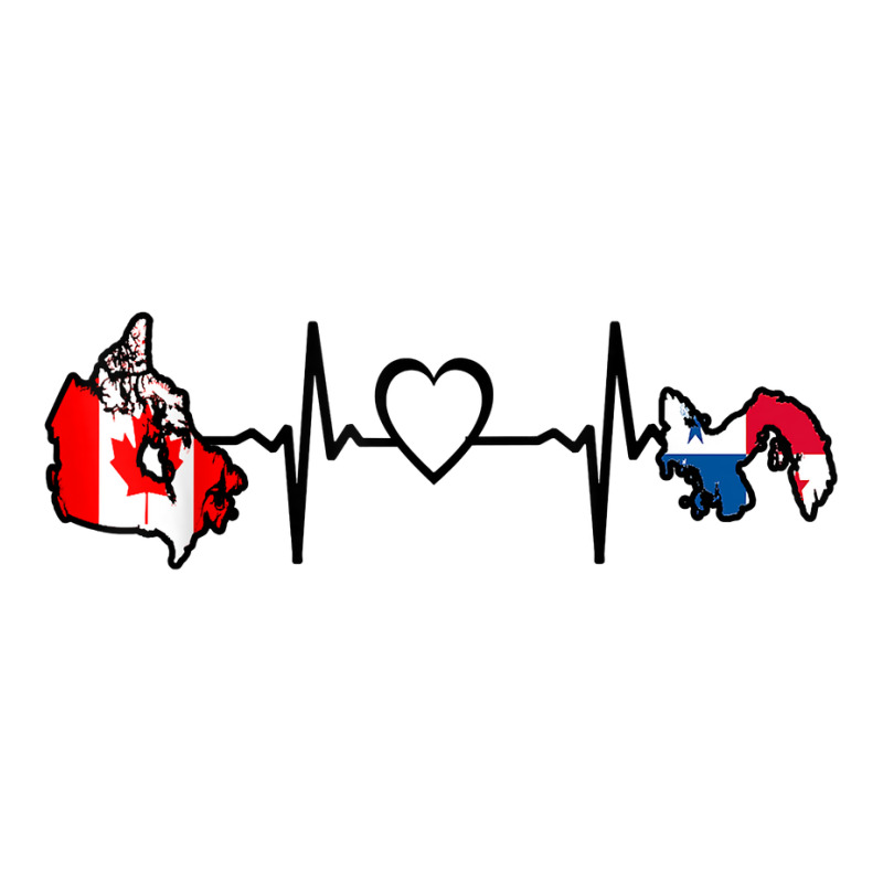 Canada Panama Flag Canadian Panamanian Heartbeat T Shirt V-Neck Tee by dubrayhecallezhd | Artistshot