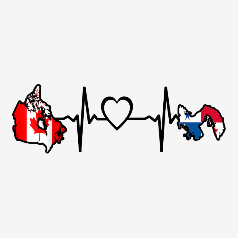 Canada Panama Flag Canadian Panamanian Heartbeat T Shirt Classic T-shirt by dubrayhecallezhd | Artistshot