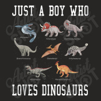 Just A Boy Who Loves Dinosaurs Gifts For Paleontologist Boys Ladies Fitted T-shirt | Artistshot