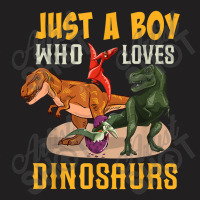 Just A Boy Who Loves Dinosaurs Young Paleontologist T-shirt | Artistshot