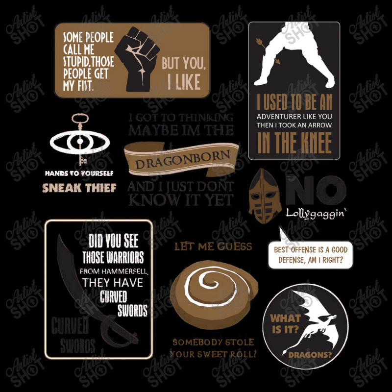 Playing  Skyrim Men Women Pocket T-shirt | Artistshot