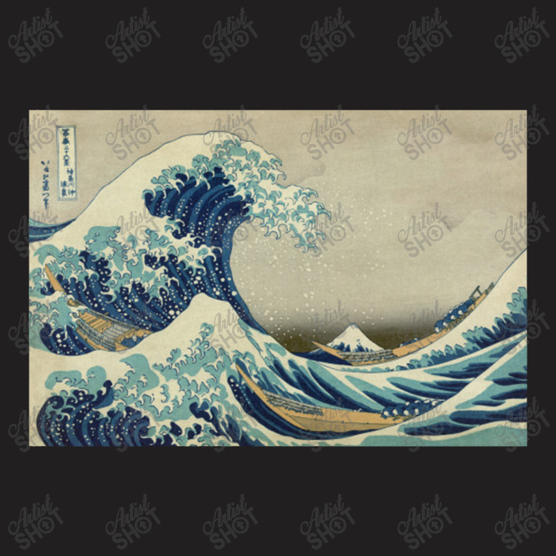 Great Wave Off The Coast Of Kanagawa By Katsushika Hokusai T-Shirt by acesenpaii | Artistshot