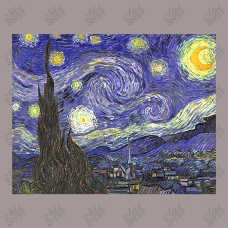 Starry Night By Vincent Van Gogh Vintage Hoodie by acesenpaii | Artistshot