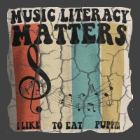 Music Literacy Matters I Like To Eat Puppies Vintage T-shirt | Artistshot