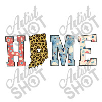 Home State Indiana Map With Floral Pattern And Leopard Texture Baby Bodysuit | Artistshot