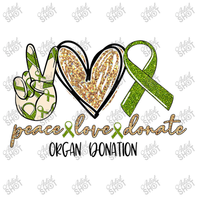 Womens Organ Donation Peace Love Donate Give Someone Life Donate Funny 3/4 Sleeve Shirt by CaleDesign | Artistshot