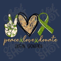 Womens Organ Donation Peace Love Donate Give Someone Life Donate Funny Men Denim Jacket | Artistshot