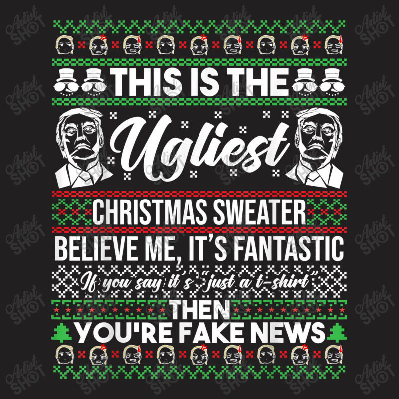 Trump Ugly Christmas Mens Funny T-shirt | Artistshot