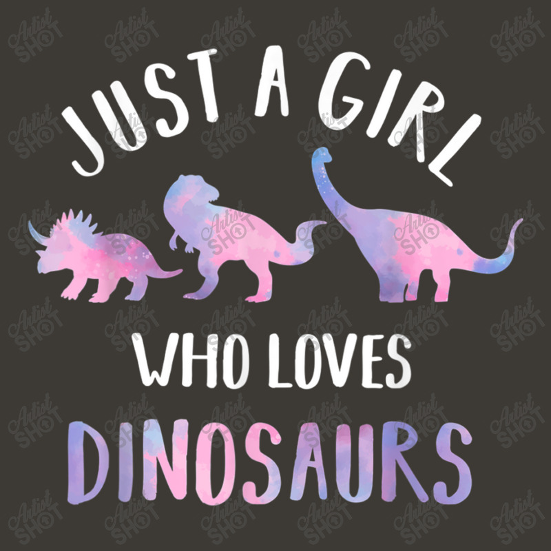 Just A Girl Who Loves Dinosaurs Cute Floral Dino Lover Bucket Hat by Juan-Design | Artistshot