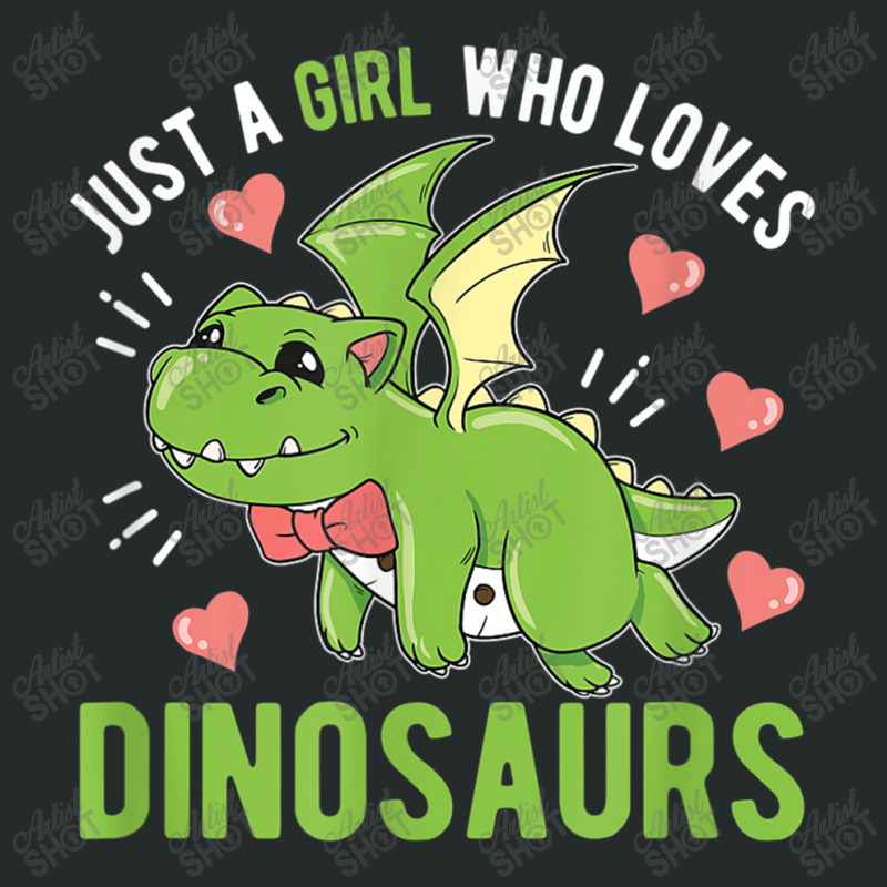 Just A Girl Who Loves Dinosaurs Dino Women's Triblend Scoop T-shirt by Juan-Design | Artistshot