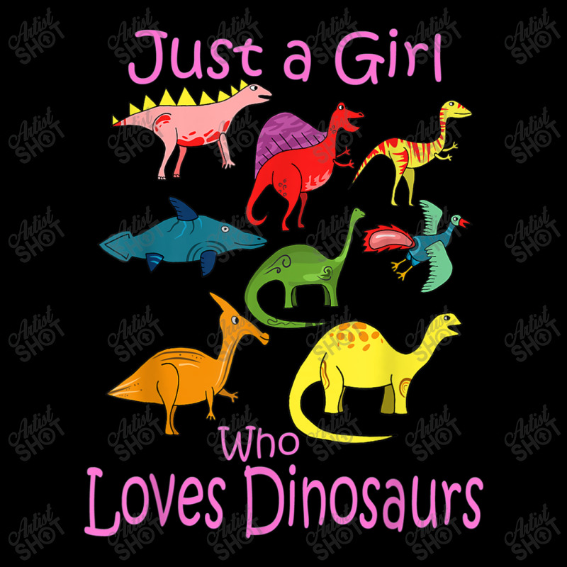 Just A Girl Who Loves Dinosaurs   Kids Dinosaur Long Sleeve Shirts by Juan-Design | Artistshot