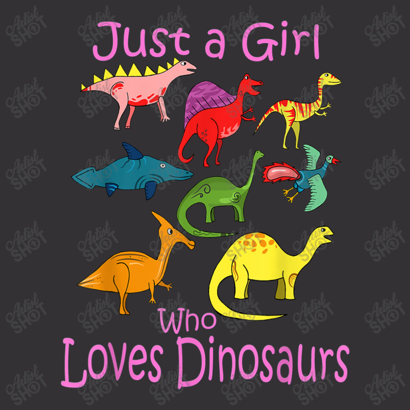 Just A Girl Who Loves Dinosaurs   Kids Dinosaur Vintage Short by Juan-Design | Artistshot