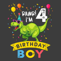 Kids 4 Year Old Shirt 4th Birthday Boy T Rex Dinosaur T Shirt Men's Polo Shirt | Artistshot