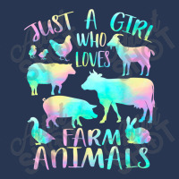 Just A Girl Who Loves Farm Animals  Cows Pigs Goats Lover Ladies Denim Jacket | Artistshot