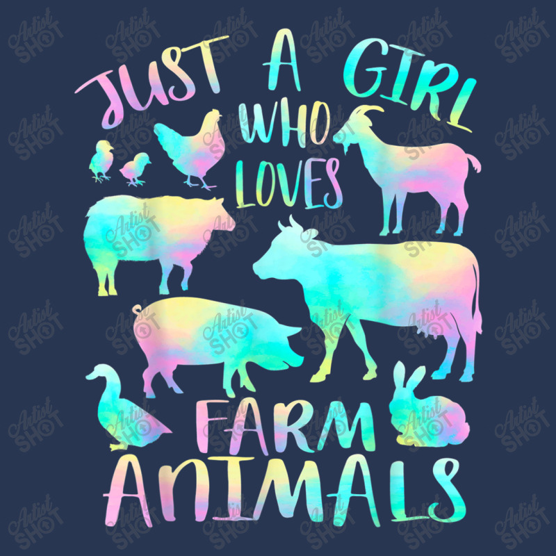 Just A Girl Who Loves Farm Animals  Cows Pigs Goats Lover Ladies Denim Jacket by Juan-Design | Artistshot