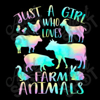 Just A Girl Who Loves Farm Animals  Cows Pigs Goats Lover Cropped Hoodie | Artistshot