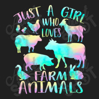 Just A Girl Who Loves Farm Animals  Cows Pigs Goats Lover Ladies Polo Shirt | Artistshot