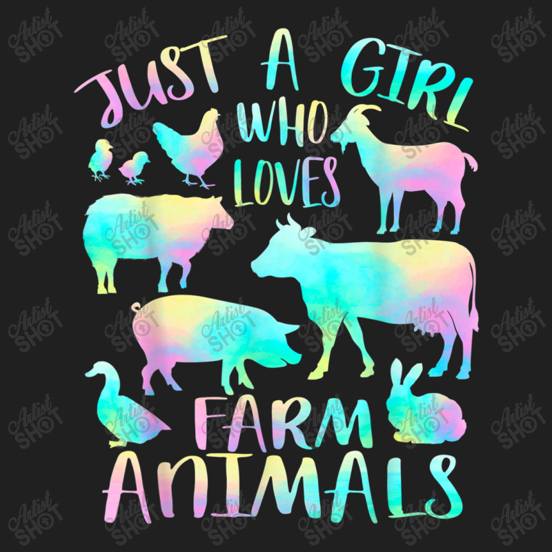 Just A Girl Who Loves Farm Animals  Cows Pigs Goats Lover Ladies Polo Shirt by Juan-Design | Artistshot