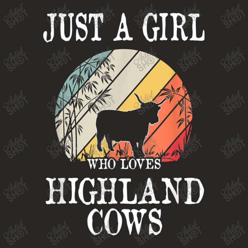 Just A Girl Who Loves Highland Cows Ladies Fitted T-Shirt by Juan-Design | Artistshot