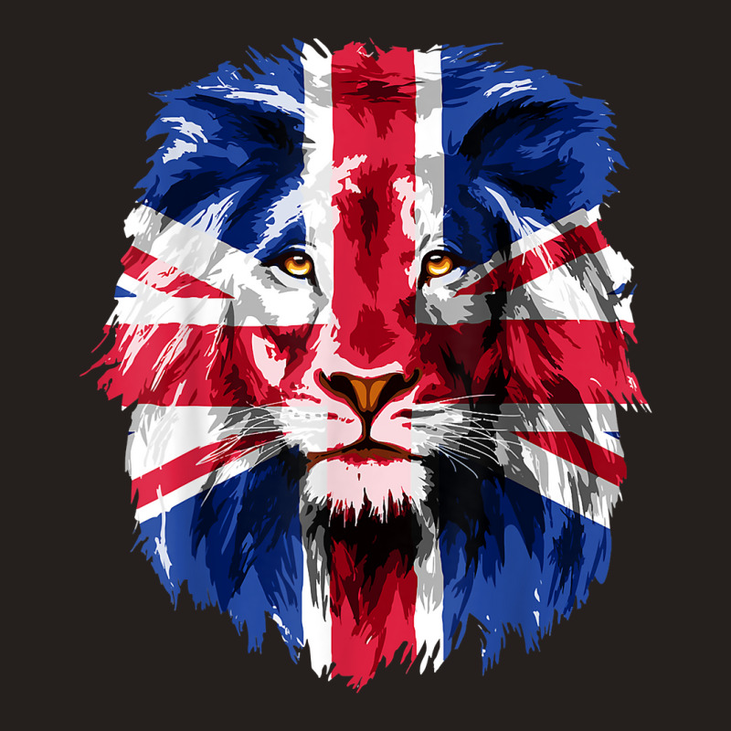 Union Jack Uk Flag Lion Face Great Britain Union Jack Flag T Shirt Tank Top | Artistshot