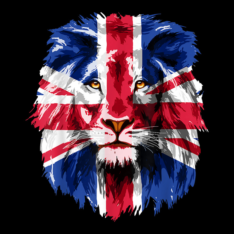 Union Jack Uk Flag Lion Face Great Britain Union Jack Flag T Shirt V-neck Tee | Artistshot