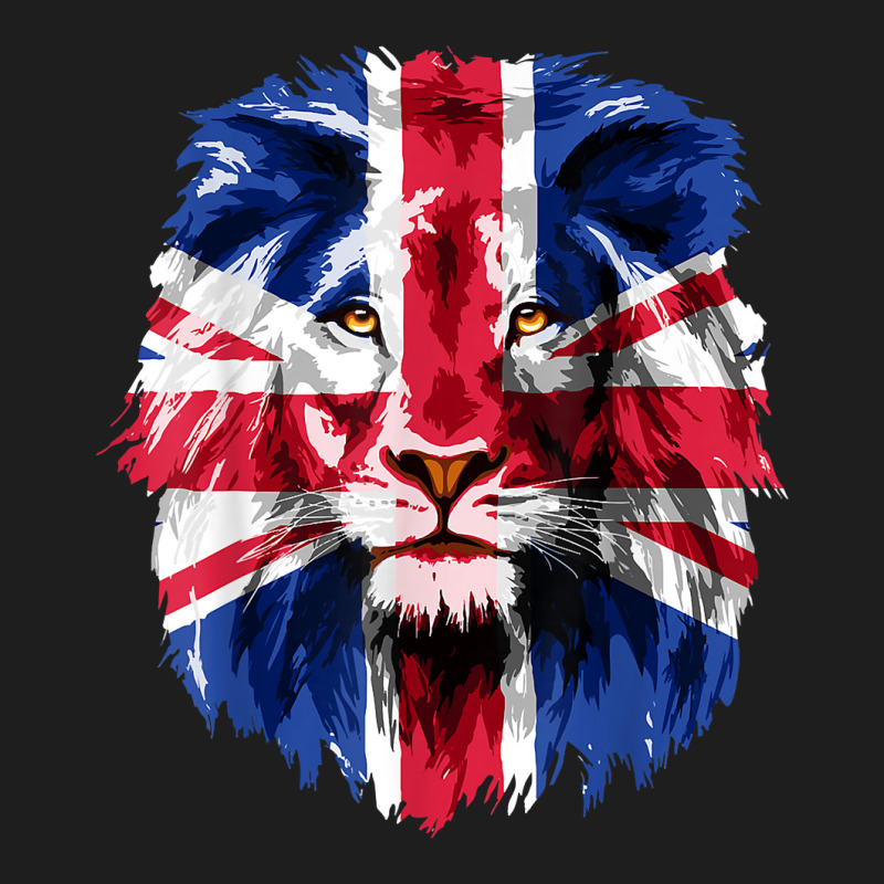 Union Jack Uk Flag Lion Face Great Britain Union Jack Flag T Shirt Classic T-shirt | Artistshot