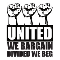 United We Bargain, Divided We Beg   Labor Union Protest T Shirt V-neck Tee | Artistshot