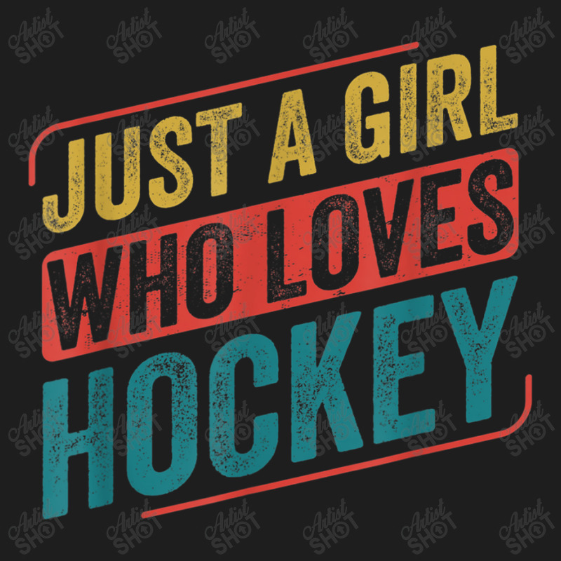 Just A Girl Who Loves Hockey Funny Ice Hockey Classic T-shirt by Juan-Design | Artistshot