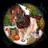 Hampshire Sow Pig Christmas Cropped Hoodie | Artistshot