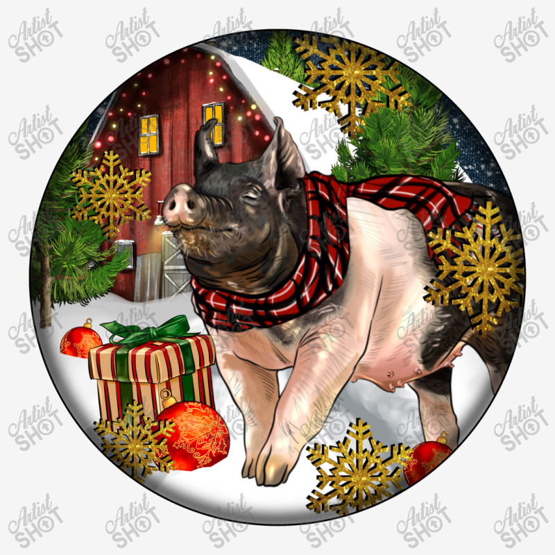 Hampshire Sow Pig Christmas Scorecard Crop Tee by LillyAllenDesigns | Artistshot