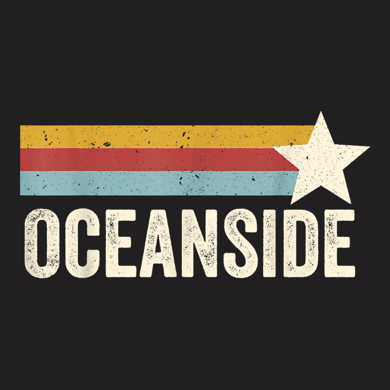 Us American City 70's Star Usa   Vintage Retro Oceanside T Shirt T-shirt | Artistshot