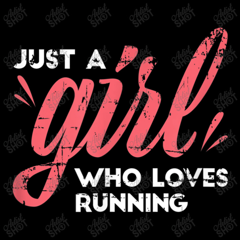 Just A Girl Who Loves Running Girl Track And Field Running Pocket T-Shirt by LaytonDesign | Artistshot