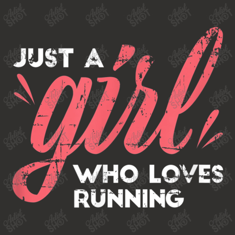 Just A Girl Who Loves Running Girl Track And Field Running Champion Hoodie by LaytonDesign | Artistshot