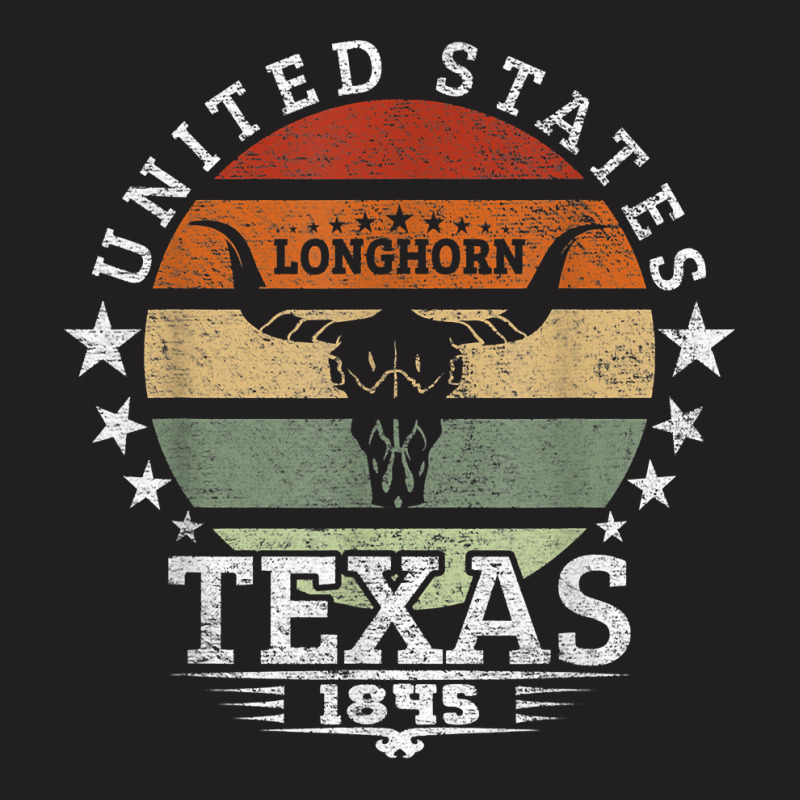 Texas 1845 Vintage Longhorn Cowboy And Rodeo Fan T Shirt T-shirt | Artistshot