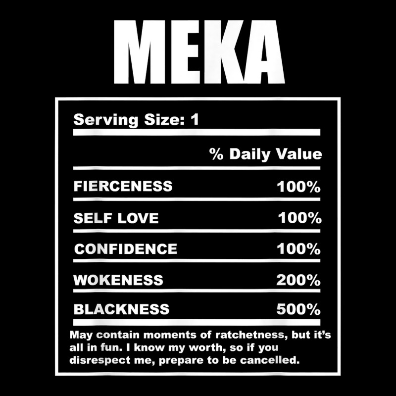 Meka Nickname  First Name Nutrition Facts Funny T Shirt Men's 3/4 Sleeve Pajama Set by plancefbtluceka | Artistshot