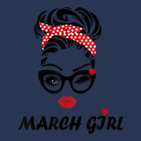 Womens March Girl Wink Eye Woman Face Was Born In March T Shirt Men Denim Jacket | Artistshot