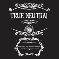 True Neutral Alignment Gamer Geek Rpg T Shirt White Font T-shirt | Artistshot