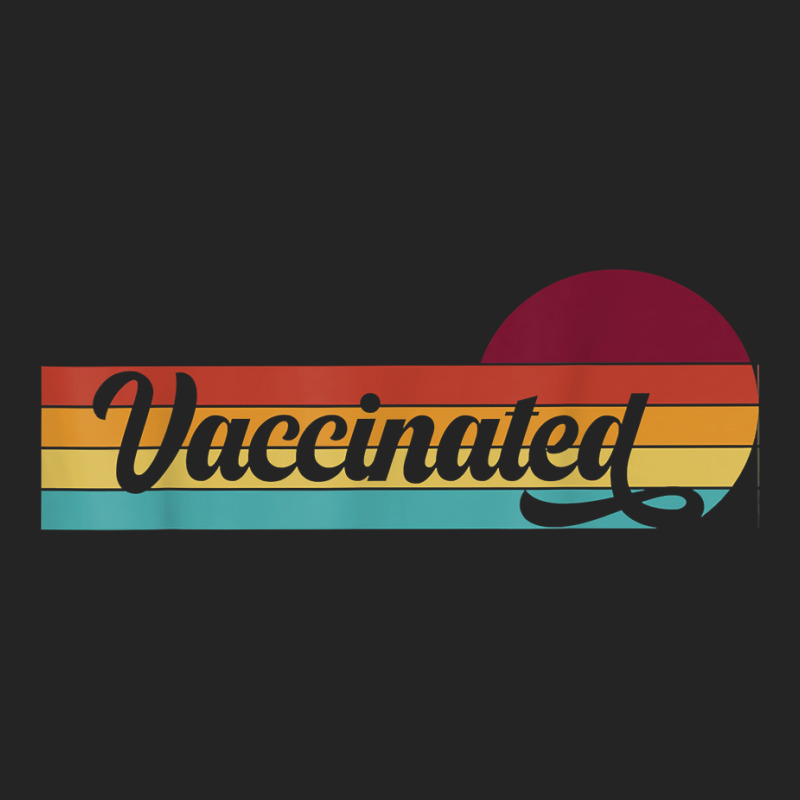 Vaccinated Retro Sunset Pro Vaccination Immunization T Shirt 3/4 Sleeve Shirt | Artistshot